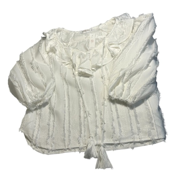 NWT Goldie Lew Olsen Blouse Ruffled Lace Blouse Sz Small - Picture 5 of 10